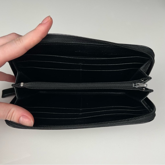 Prada Saffiano Long Zip Around Wallet - Picture 6 of 9